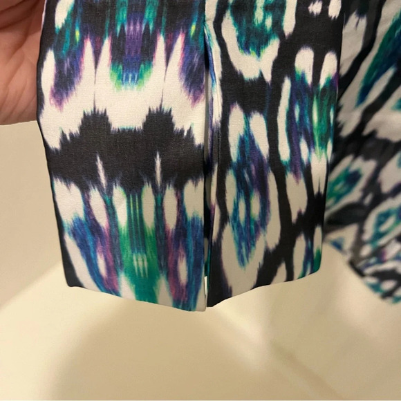 Roberto Cavalli 44 Multicolor Patterned Blouse with Bow Y2K - Picture 5 of 9